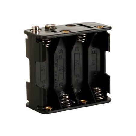 8 AA Battery Holder 4x2 with Snap Terminal