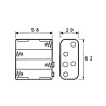 8 AA Battery Holder 4x2 with Snap Terminal