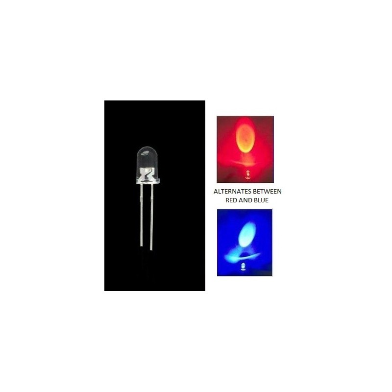 Alternating Red and Blue LED