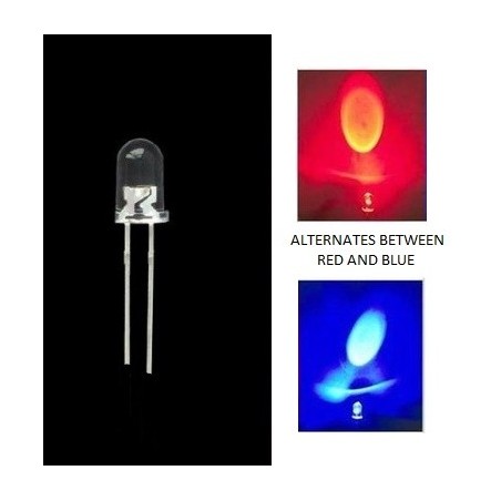 Alternating Red and Blue LED