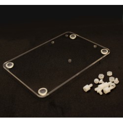 Plastic Mounting Plate for Breadboard and Arduino with Rubber Feet