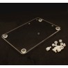 Plastic Mounting Plate for Breadboard and Arduino with Rubber Feet
