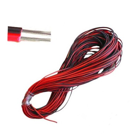 Red and Black 2 Conductor Wire by the foot