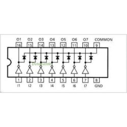 Darlington Transistor Array 6-15V Input: ULN2004