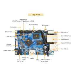 Orange Pi PC Plus: 1GB RAM 1.6Ghz Quad-Core Processor