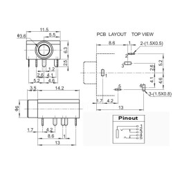 1/8" (3.5mm) Stereo Audio Jack (Panel Mount)