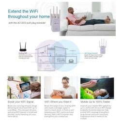 PIX-LINK AC1200 Dual Band WiFi Range Extender Repeater