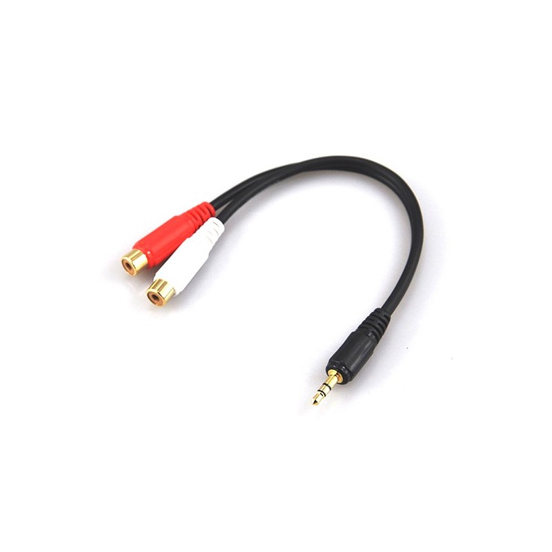 Male 1/8" Stereo to Female RCA Adapter