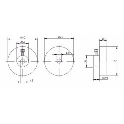 Nema 23 8mm Stepper Motor Handwheel
