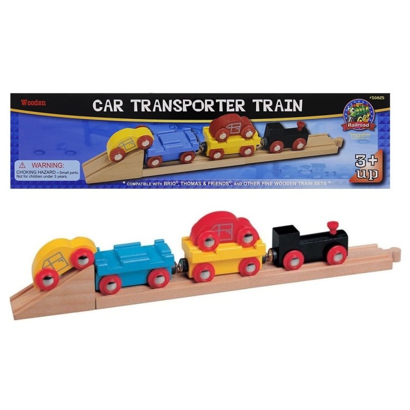 Car Transporter Train for Wooden Toy Sets