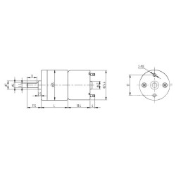 Low Speed DC Motor 12V / 21 RPM