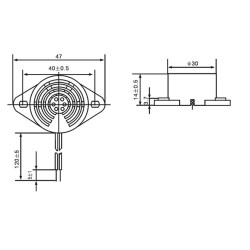 Solid State Buzzer 3-24VDC / 12mA