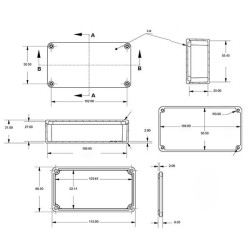 Aluminum Project Box - 4.4" x 2.4" x 1.2"