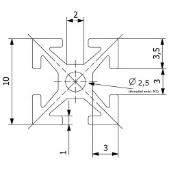 Maker Beam 150mm x 10mm x 10mm
