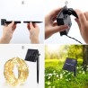 Solar Powered Copper String Lights 100 LED
