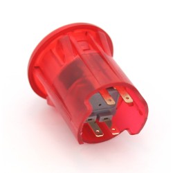 Arcade Button with 5V LED - 30mm Translucent Red