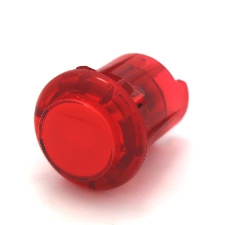 Arcade Button with 5V LED - 30mm Translucent Red