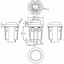 Arcade Button with 5V LED - 30mm Translucent Red