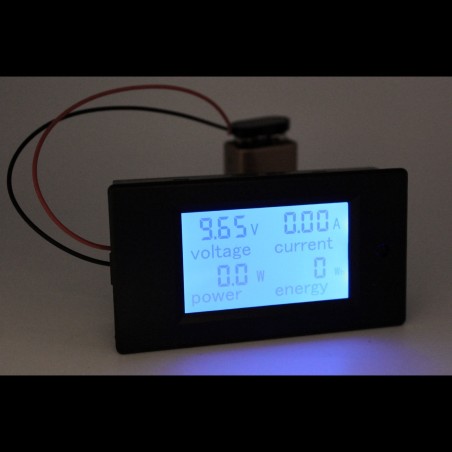 Large Panel-Mount Digital Power Meter - 6.5V to 100VDC up to 20A