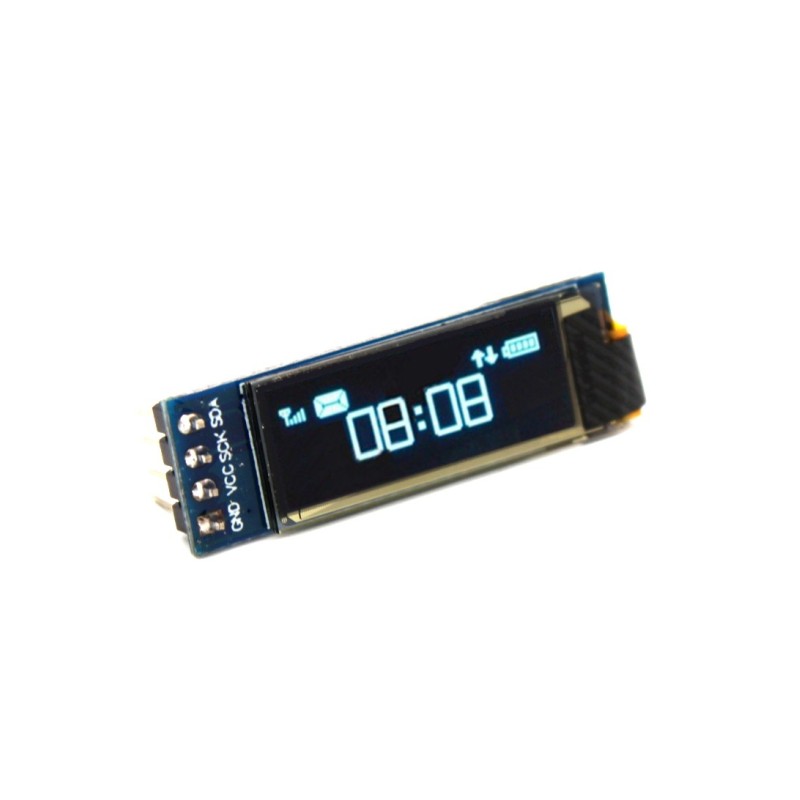 Narrow Blue OLED Module 128x32 (Soldered)