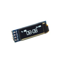 Narrow White OLED Screen 128x32 (Soldered)