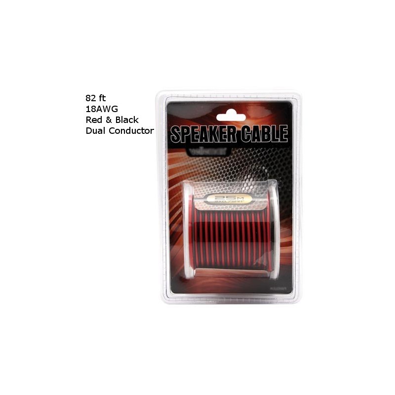 Red / Black Speaker Wire: 82 foot Spool