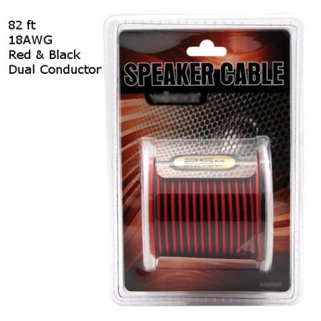 Red / Black Speaker Wire: 82 foot Spool
