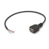 Female USB Port with Wire Leads