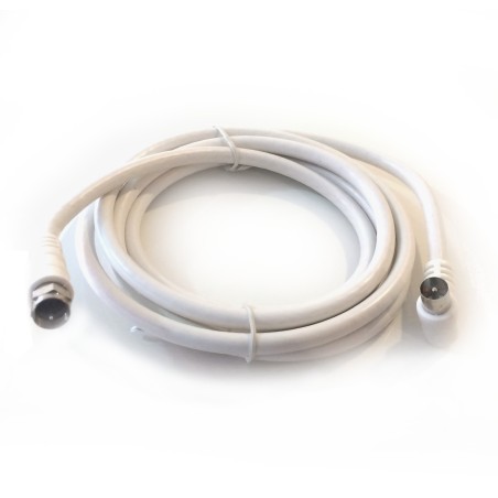 F Type Male Coax Cable to Right Angle PAL Type Male