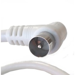 F Type Male Coax Cable to Right Angle PAL Type Male
