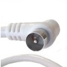 F Type Male Coax Cable to Right Angle PAL Type Male