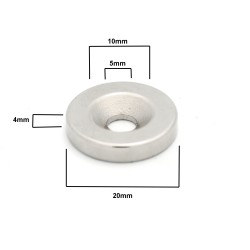 Hobby Neodymium Rare Earth Super Ring Magnet 20 x 4mm (13/16 x 5/32 in.)