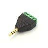 Male 1/8" (3.5mm) 4 Pole Audio Plug with Screw terminals