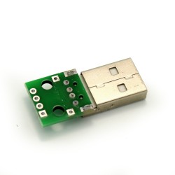 Male USB Plug Breakout Board - Type A