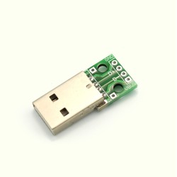 Male USB Plug Breakout Board - Type A