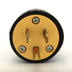 Male Edison Connector - 3 Prong Grounded Power