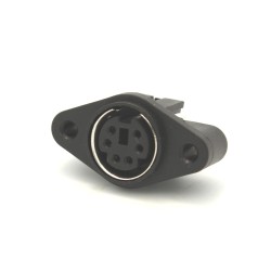 PS/2 Jack: Panel Mount 6 Pin Mini DIN