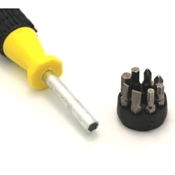 Multi Tip Screwdriver with 8 Bits