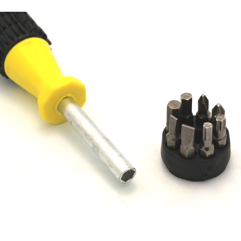 Multi Tip Screwdriver with 8 Bits