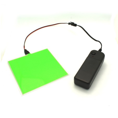 Cuttable Green EL Panel + Battery Pack