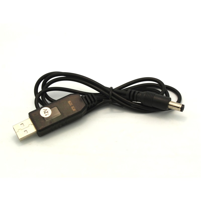 5V to 12V Boost Converter USB to DC 5.5x2.1mm Cable