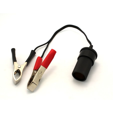 Cigarette Lighter Socket with Alligator Clips
