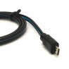 Black with Blue Strip Trickle Flowing Micro USB Charging Cable