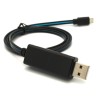 Black with Blue Strip Trickle Flowing Micro USB Charging Cable
