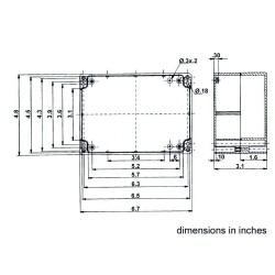 6.7" x 4.8" x 3.1" ABS Project Box