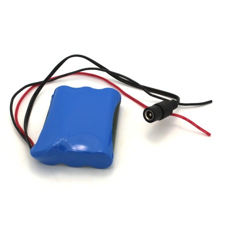 12V Lipo Battery with DC Jack and Wire Leads