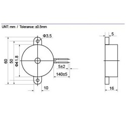 Large Piezo Buzzer - 12VAC