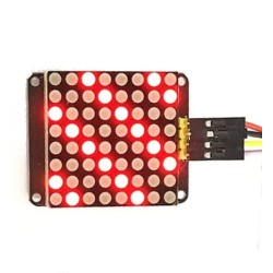 I2C LED Dot Matrix Display, Red, 8 x 8