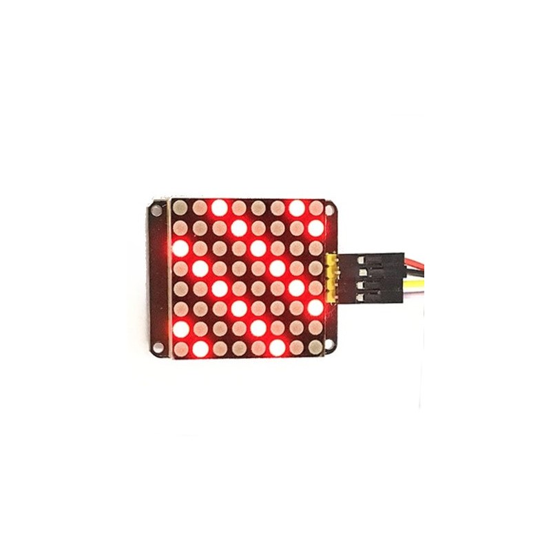 I2C LED Dot Matrix Display, Red, 8 x 8
