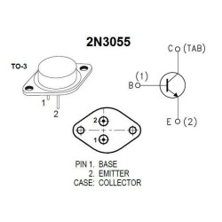 2N3055 NPN Bipolar Transistor: 15A 60V